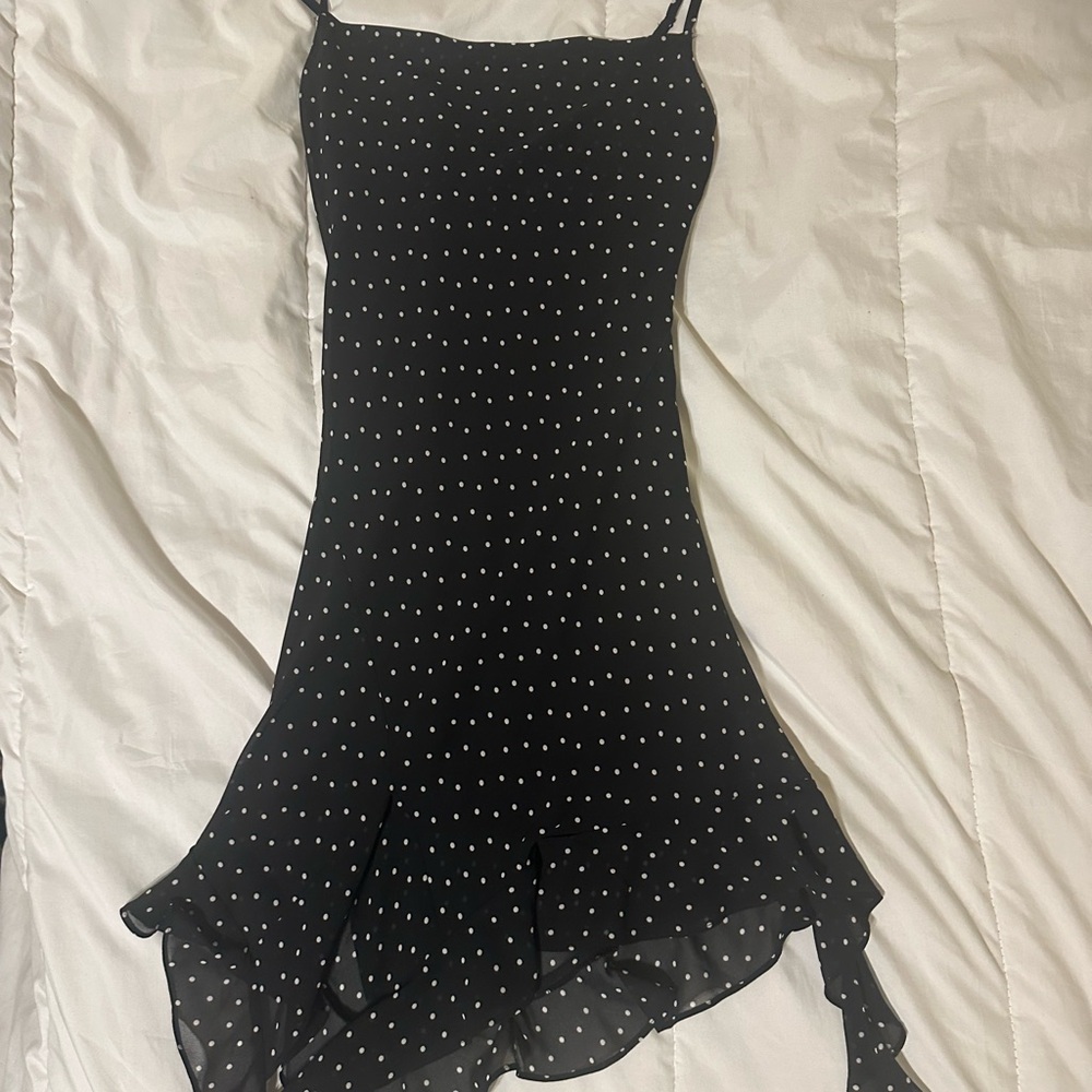 Aritzia Black and White Asymmetrical Cocktail Dress - Picture 3 of 4